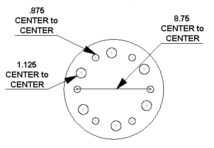 8.75 6 Hole Bolt Circle